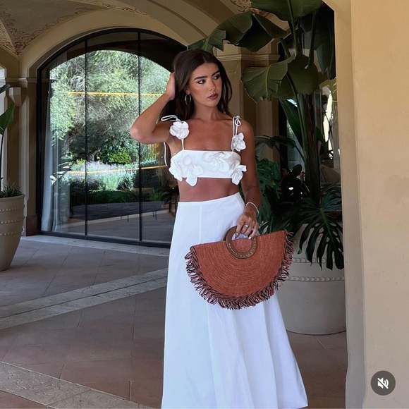 ZARA WOVEN FAN SHAPED BAG - Picture 11 of 14